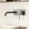 Luxe Brushed Stainless Wall Mounted Basin Mixer Tap V2 -LUSSO STONE Sales luxe brushed stainless wall mounted basin mixer tap v2 p789 46003 zoom