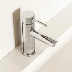 Luxe Chrome Monobloc Basin Mixer Tap -LUSSO STONE Sales luxe chrome monobloc basin mixer tap p146 43848 zoom