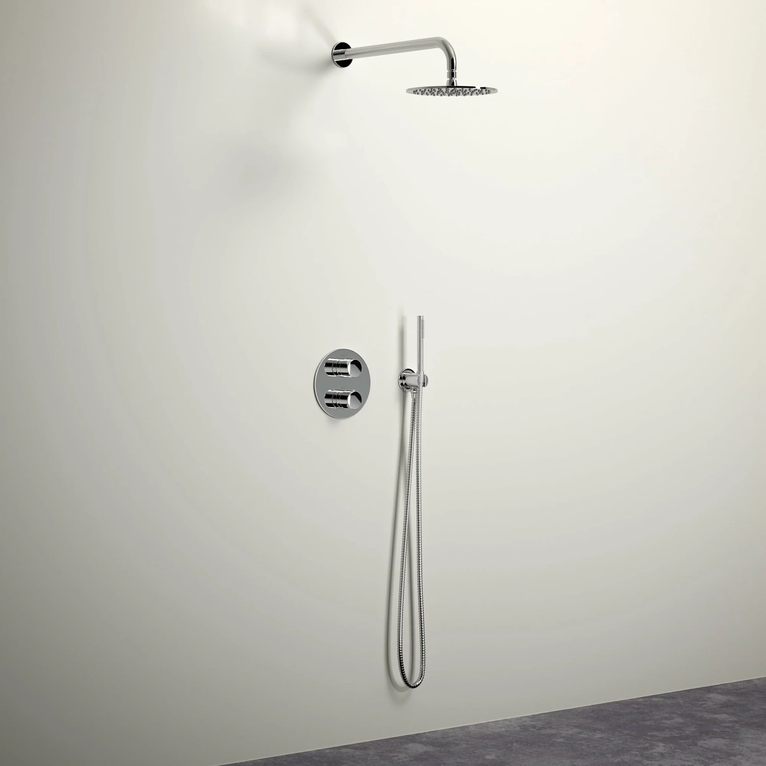 Luxe Chrome Thermostatic Shower With Handheld Shower 4 Luxe Chrome Thermostatic Shower With Handheld Shower - Image 2