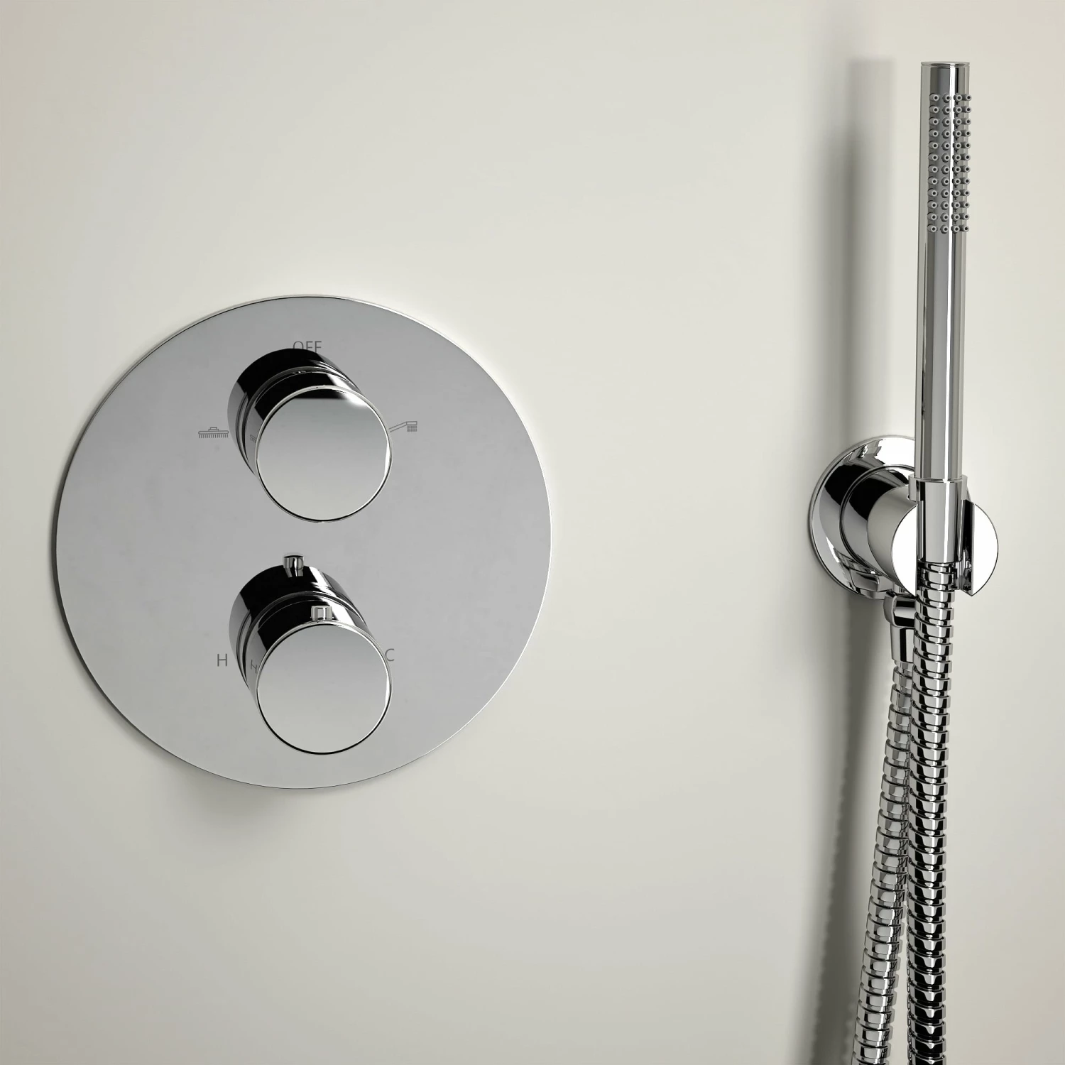 Luxe Chrome Thermostatic Shower With Handheld Shower 5 Luxe Chrome Thermostatic Shower With Handheld Shower - Image 3