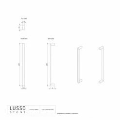 Luxe Matte Black 3 Bar Towel Rail 600mm -LUSSO STONE Sales luxe matte black 3 bar towel rail 600mm p5045 27709 image