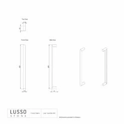 Luxe Matte Black Towel Bar Rail 600mm 7 Luxe Matte Black Towel Bar Rail 600mm -LUSSO STONE Sales luxe matte black towel bar rail 600mm p756 14608 zoom