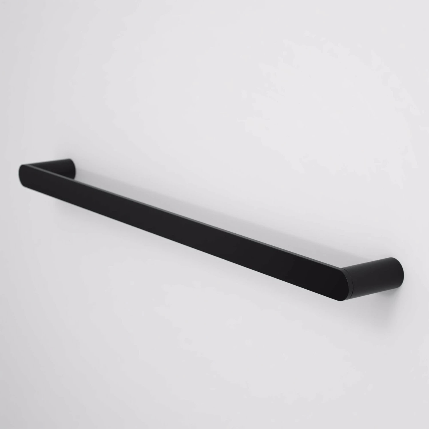 Luxe Matte Black Towel Bar Rail 600mm 4 Luxe Matte Black Towel Bar Rail 600mm - Image 2