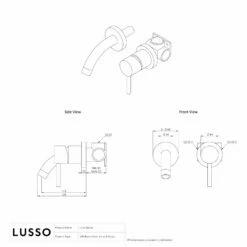 Luxe Matte White Short Projection Wall Mounted Basin Mixer Tap -LUSSO STONE Sales luxe matte white short projection wall mounted basin mixer tap p2611 35756 zoom