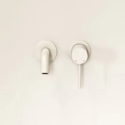 Luxe Matte White Short Projection Wall Mounted Basin Mixer Tap -LUSSO STONE Sales luxe matte white short projection wall mounted basin mixer tap p2611 46082 zoom