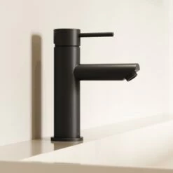 Luxe Monobloc Basin Mixer Tap Matte Black