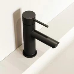 Luxe Monobloc Basin Mixer Tap Matte Black -LUSSO STONE Sales luxe monobloc basin mixer tap matte black p478 43852 zoom