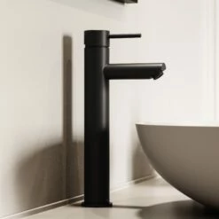 Luxe Monobloc Tall Basin Mixer Tap Matte Black