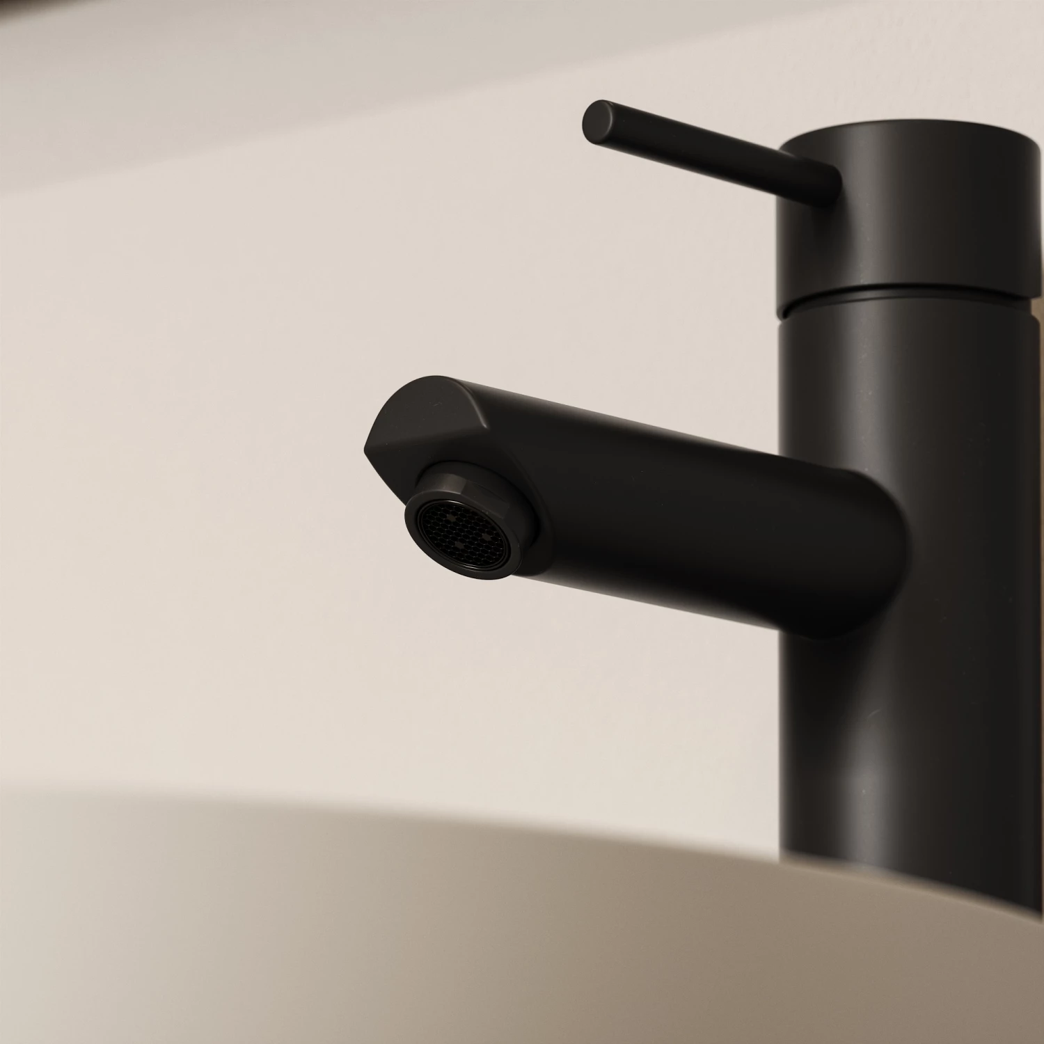 Luxe Monobloc Tall Basin Mixer Tap Matte Black 5 Luxe Monobloc Tall Basin Mixer Tap Matte Black - Image 3