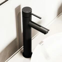 Luxe Monobloc Tall Basin Mixer Tap Matte Black 10 Luxe Monobloc Tall Basin Mixer Tap Matte Black -LUSSO STONE Sales luxe monobloc tall basin mixer tap matte black p476 45507 zoom