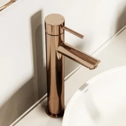 Luxe Rose Gold Basin Tall Monobloc Mixer Tap -LUSSO STONE Sales luxe rose gold basin tall monobloc mixer tap p1124 45514 zoom