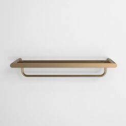 Luxe Rose Gold Towel Shelf With Rail 600mm