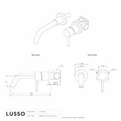 Luxe Rose Gold Wall Mounted Basin Mixer Tap V1 -LUSSO STONE Sales luxe rose gold wall mounted basin mixer tap v1 p1122 35770 zoom