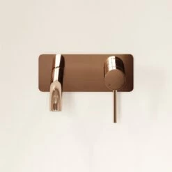 Luxe Rose Gold Wall Mounted Basin Mixer Tap V2 -LUSSO STONE Sales luxe rose gold wall mounted basin mixer tap v2 p1119 46010 zoom