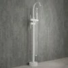 Luxe Silk Matte White Floorstanding Bath Shower Mixer Tap -LUSSO STONE Sales luxe silk matte white floorstanding bath shower mixer tap p2370 13280 zoom
