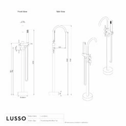 Luxe Silk Matte White Floorstanding Bath Shower Mixer Tap -LUSSO STONE Sales luxe silk matte white floorstanding bath shower mixer tap p2370 39266 zoom
