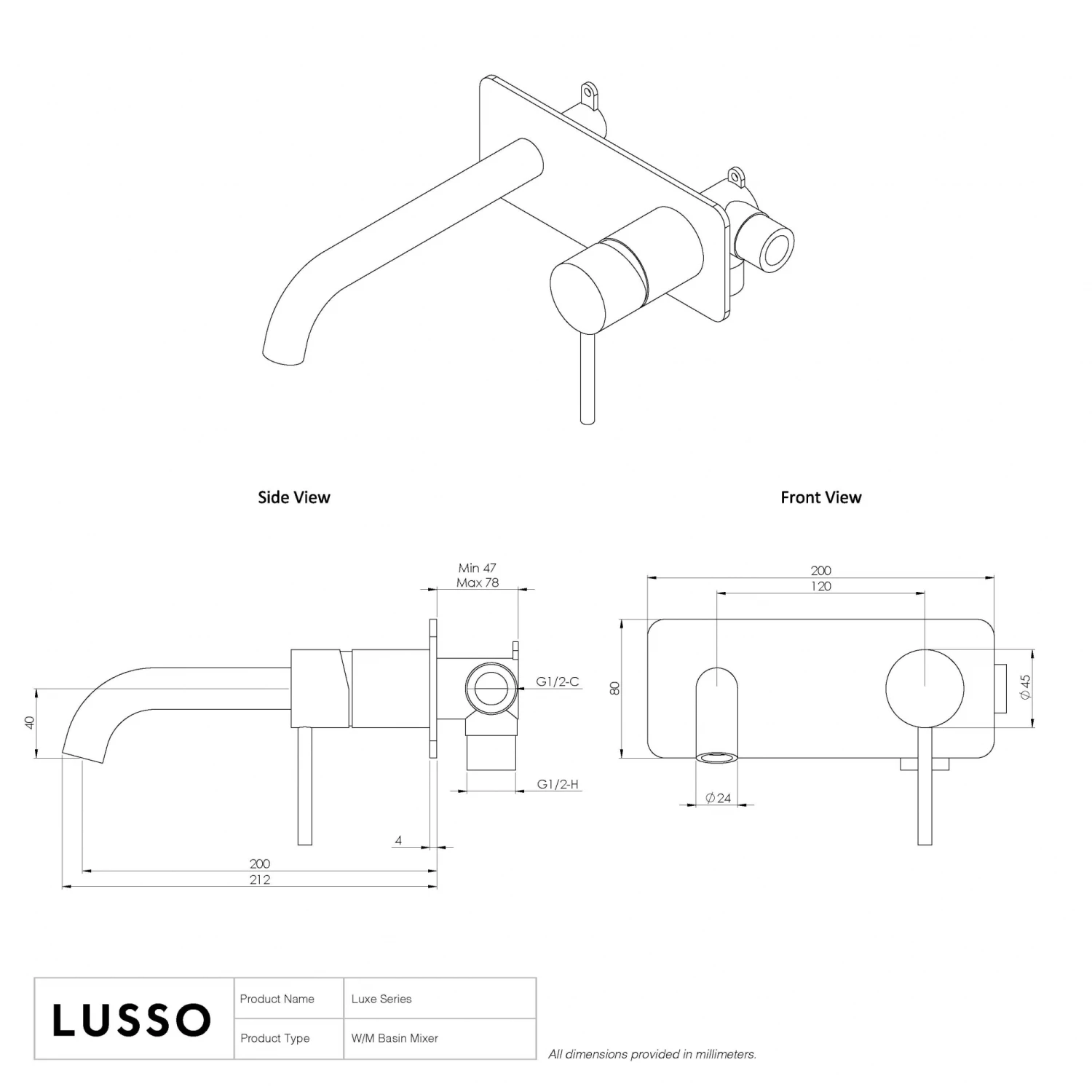 Luxe Silk Matte White Wall Mounted Basin Mixer Tap V2 7 Luxe Silk Matte White Wall Mounted Basin Mixer Tap V2 - Image 5