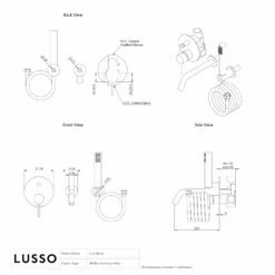 Luxe Silk Matte White Wall Mounted Bath Shower Mixer Tap -LUSSO STONE Sales luxe silk matte white wall mounted bath shower mixer tap p2367 35777 zoom