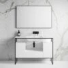 Luxe Vanity Unit With Stone Basin (Matte Black Frame 1200mm) -LUSSO STONE Sales luxe vanity unit with stone basin matte black frame 1200mm p5085 28059 image