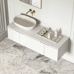 Luxor Bathroom Vanity Storage Cabinet 1400mm -LUSSO STONE Sales luxor bathroom vanity storage cabinet 1400mm p300 31639 zoom
