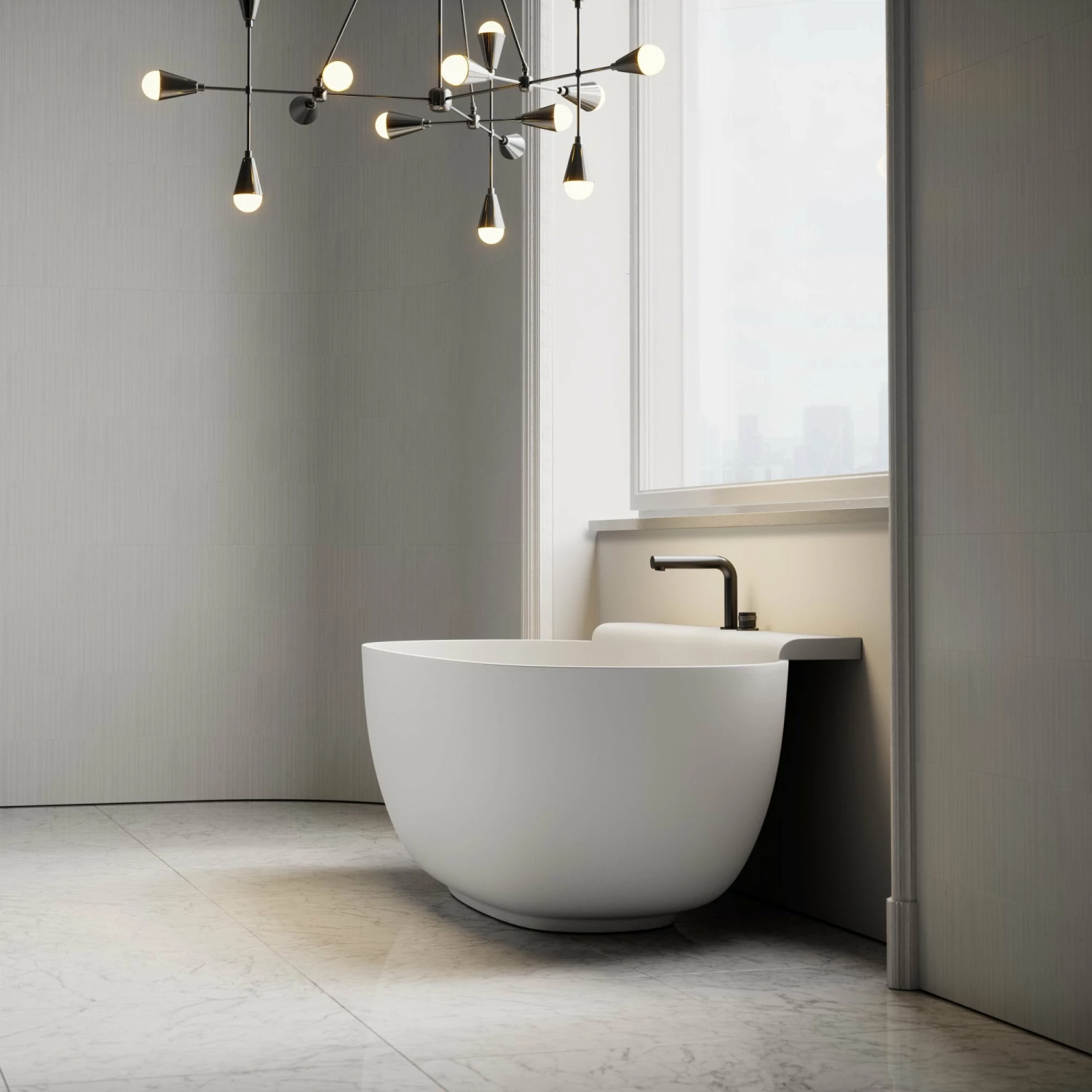 Marni Freestanding Stone Bath 1580mm 5 Marni Freestanding Stone Bath 1580mm - Image 3