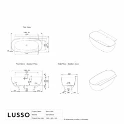 Marni Freestanding Stone Bath 1580mm 11 Marni Freestanding Stone Bath 1580mm -LUSSO STONE Sales marni freestanding stone bath 1580mm p622 41625 zoom
