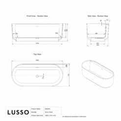 Mastello Freestanding Stone Bath 1600mm -LUSSO STONE Sales mastello freestanding stone bath 1600mm p2749 41648 zoom