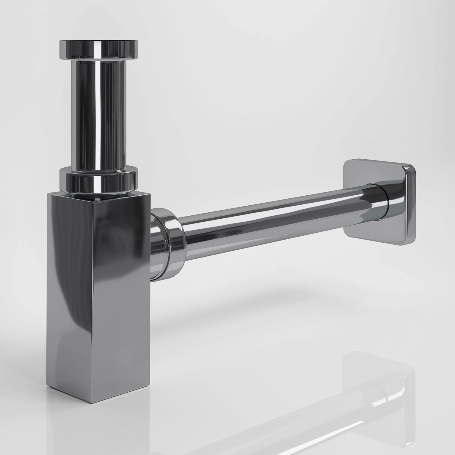 Mia Chrome Square Bottle Trap 3 Mia Chrome Square Bottle Trap