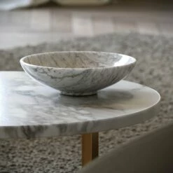 Millesi Carrara Marble Large Fruit Bowl
