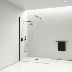 Modular Matte Black Shower Screen (All Sizes)