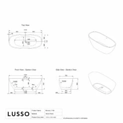 Monaco Freestanding Stone Bath 1700mm -LUSSO STONE Sales monaco freestanding stone bath 1700mm p152 41729 zoom