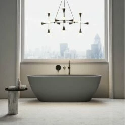 Monaco Pebble Grey Freestanding Stone Bath 1700mm