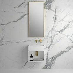 Moode Brushed Gold Mirror 400mm 8 Moode Brushed Gold Mirror 400mm -LUSSO STONE Sales moode brushed gold mirror 400mm p2457 15337 zoom