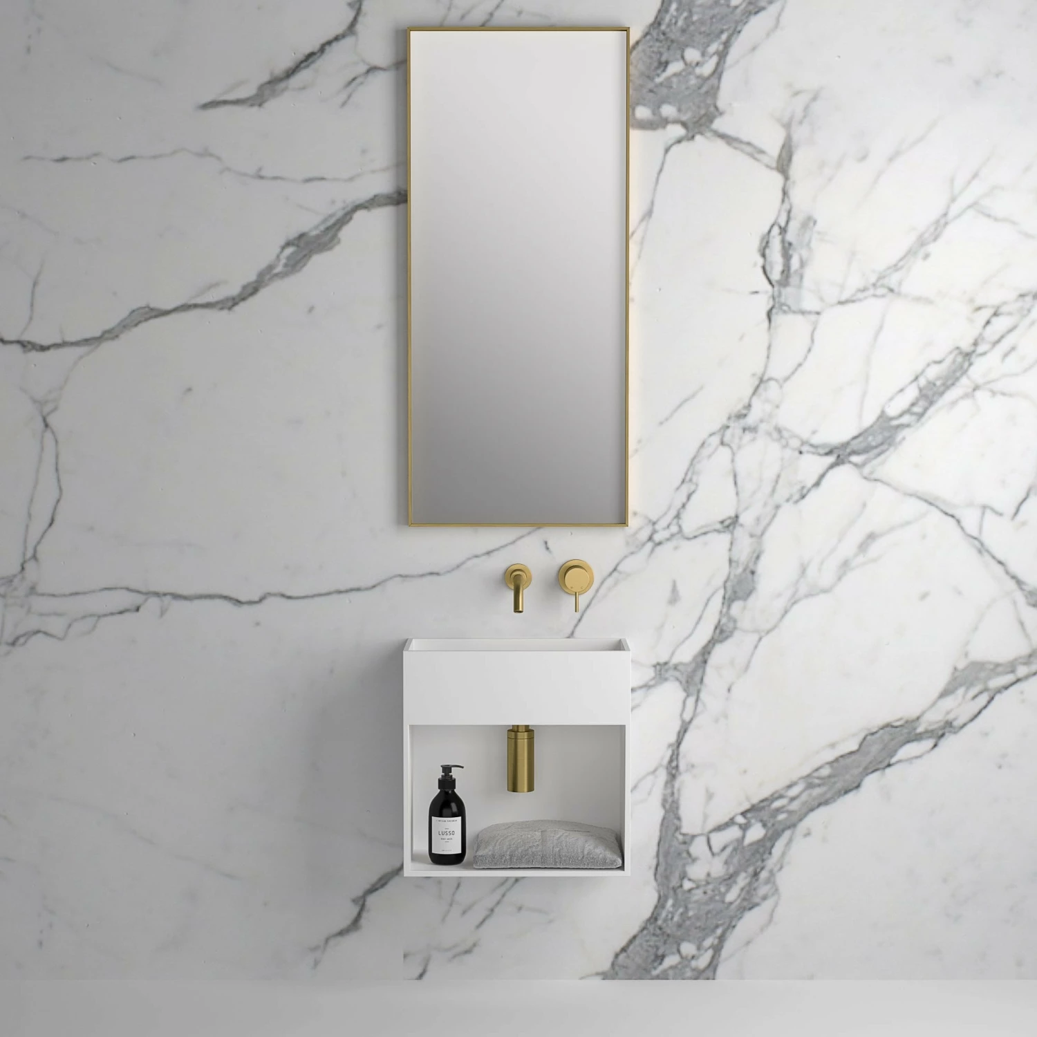 Moode Brushed Gold Mirror 400mm 5 Moode Brushed Gold Mirror 400mm - Image 3