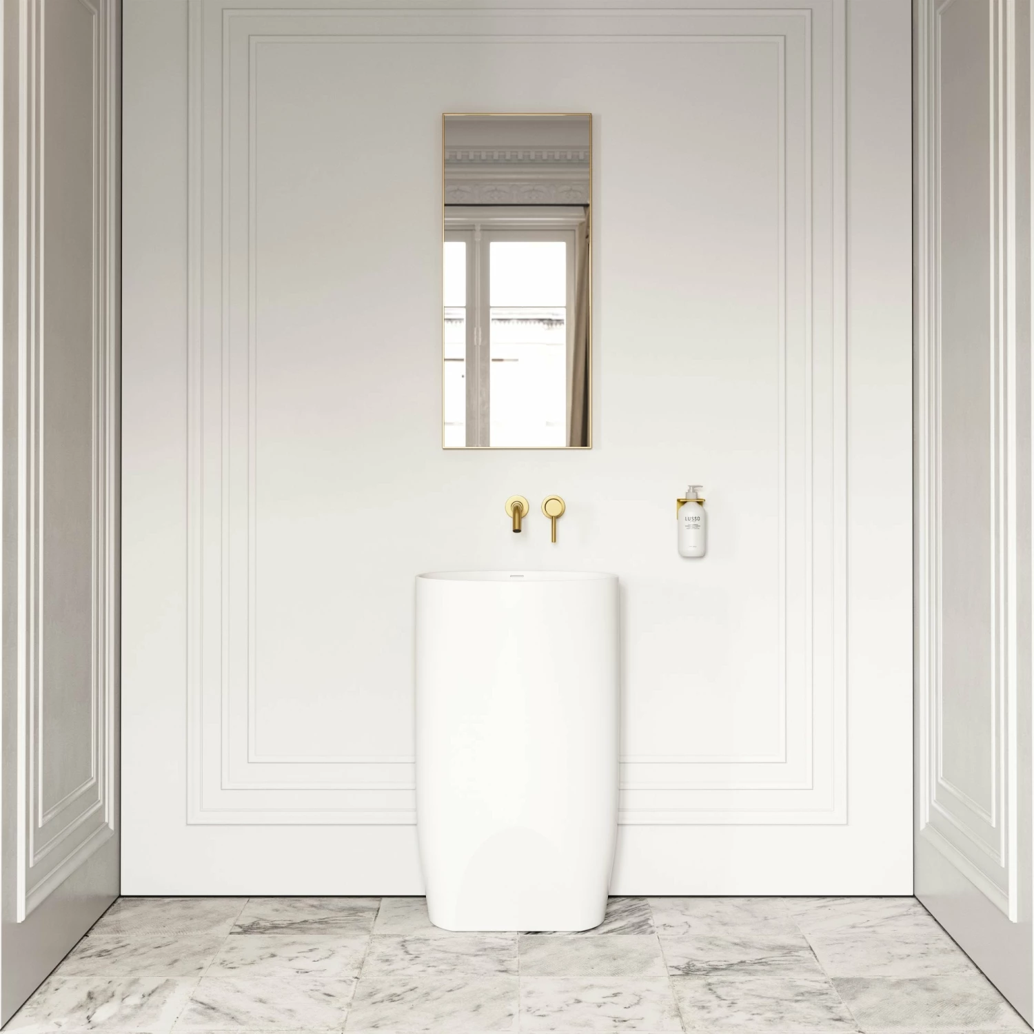 Moode Brushed Gold Mirror 400mm 3 Moode Brushed Gold Mirror 400mm