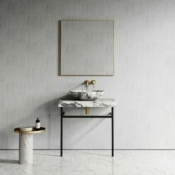 Moode Brushed Gold Mirror 800mm