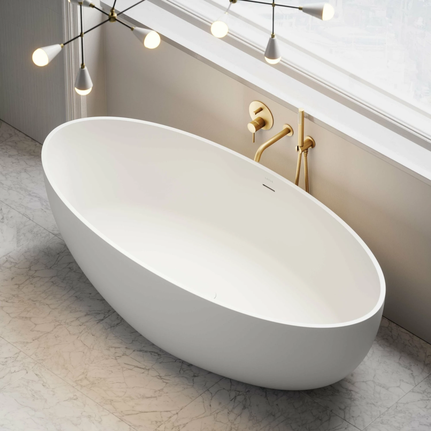 Morini Freestanding Stone Bath 1700mm 3 Morini Freestanding Stone Bath 1700mm - Image 2