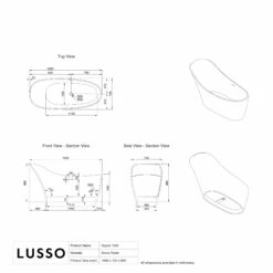 Napoli Freestanding Stone Bath 1690mm -LUSSO STONE Sales napoli freestanding stone bath 1690mm p29 41682 zoom