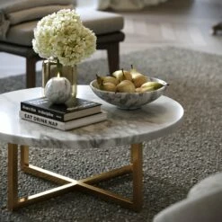 Nazzano Arabescato Marble Round Coffee Table 11 Nazzano Arabescato Marble Round Coffee Table -LUSSO STONE Sales nazzano arabescato marble round coffee table p5337 34021 zoom