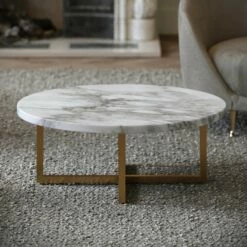 Nazzano Arabescato Marble Round Coffee Table 12 Nazzano Arabescato Marble Round Coffee Table -LUSSO STONE Sales nazzano arabescato marble round coffee table p5337 34164 zoom