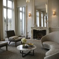 Nazzano Arabescato Marble Round Coffee Table With Black Legs 12 Nazzano Arabescato Marble Round Coffee Table With Black Legs -LUSSO STONE Sales nazzano arabescato marble round coffee table with black legs p5341 44230 zoom