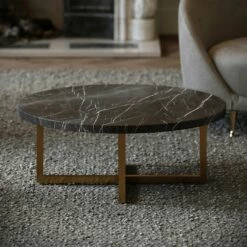 Nazzano Pietra Grey Marble Round Coffee Table -LUSSO STONE Sales nazzano pietra grey marble round coffee table p5339 34273 zoom