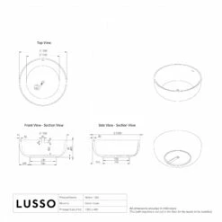 Notion Charcoal Stone Resin Freestanding Round Bath 1350mm -LUSSO STONE Sales notion charcoal stone resin freestanding round bath 1350mm p2471 42908 zoom