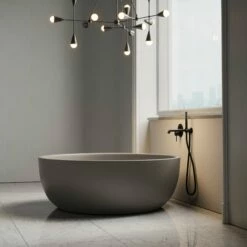Notion Grigio Earth Freestanding Round Stone Bath 1350mm -LUSSO STONE Sales notion grigio earth freestanding round stone bath 1350mm p2510 32601 zoom