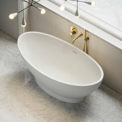LUSSO STONE Sales -LUSSO STONE Sales oasis mini freestanding stone bath 1550mm p208 17484 zoom