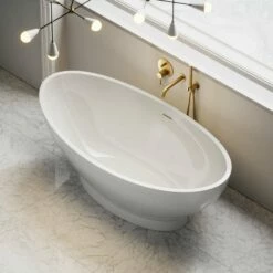 Oasis Mini Freestanding Stone Bath 1550mm -LUSSO STONE Sales oasis mini freestanding stone bath 1550mm p208 17487 zoom