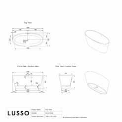 Oval Freestanding Stone Bath 1580mm -LUSSO STONE Sales oval freestanding stone bath 1580mm p26 41657 zoom