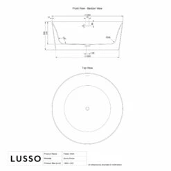 Palais Round Matte Black Bath 1400mm -LUSSO STONE Sales palais round matte black bath 1400mm p4663 41639 zoom