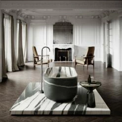 Panda Marble Designo Freestanding Stone Bath 1780mm -LUSSO STONE Sales panda marble designo freestanding stone bath 1780mm p2434 17786 zoom