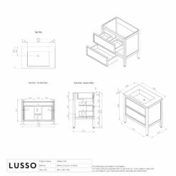 Pelham Bathroom Vanity Unit Black With Carrara Marble 800mm -LUSSO STONE Sales pelham bathroom vanity unit black with carrara marble 800mm p2219 36017 zoom